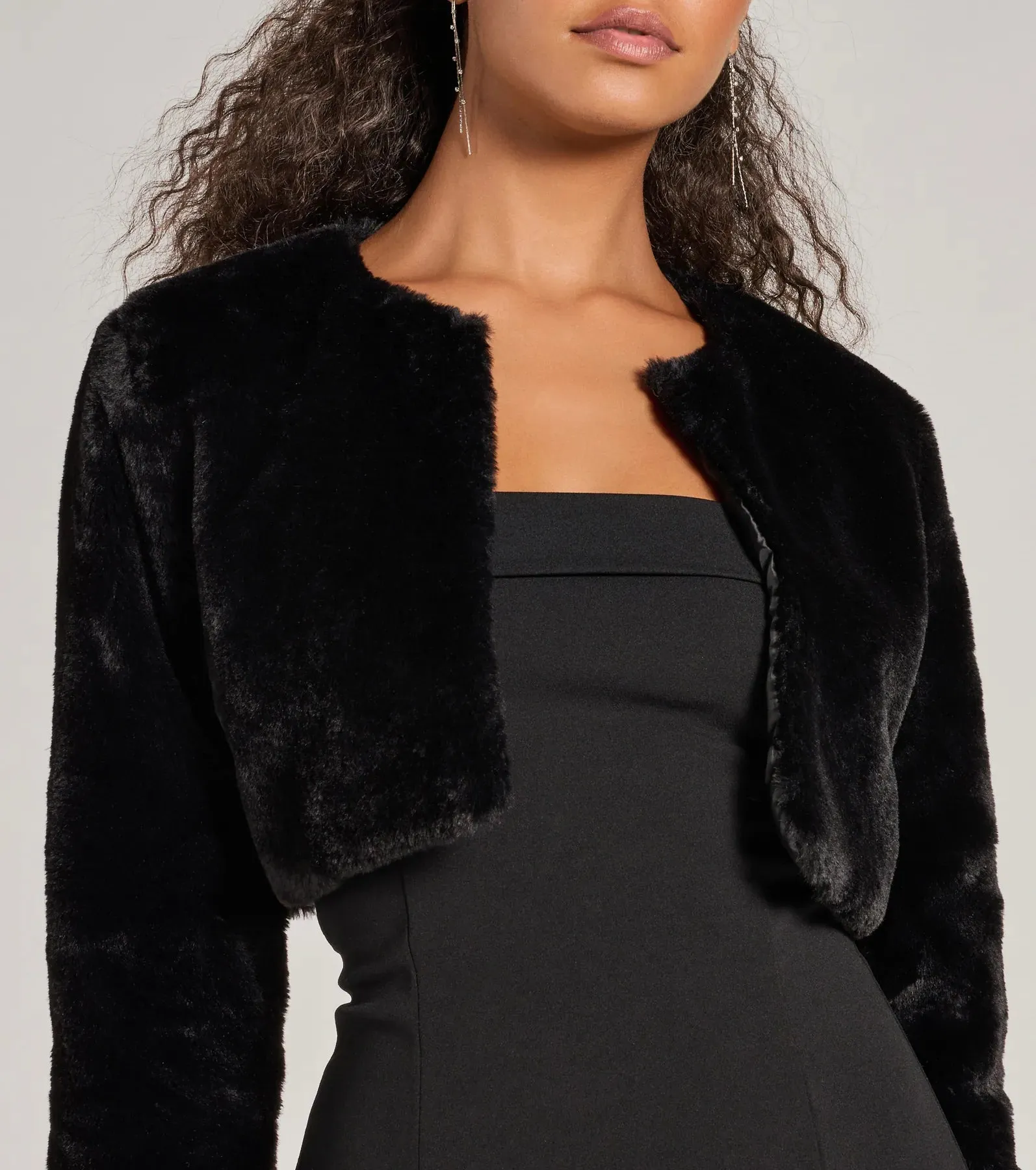 Essential Faux Fur Bolero Jacket sold by Windsor product image thumbnail 4