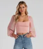 Classy Chic Chiffon Crop Top sold by Windsor