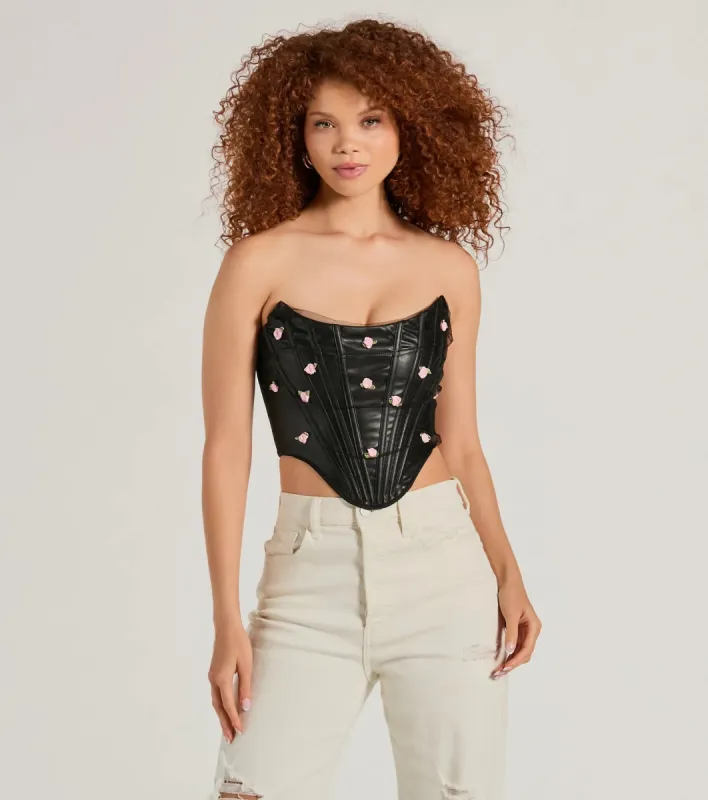 Trend Alert Faux Leather Corset sold by Windsor
