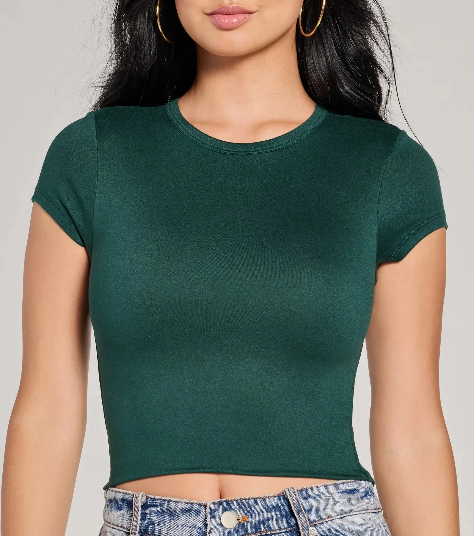 Casual Must-Have Crew Neck Crop Top sold by Windsor product image thumbnail 4
