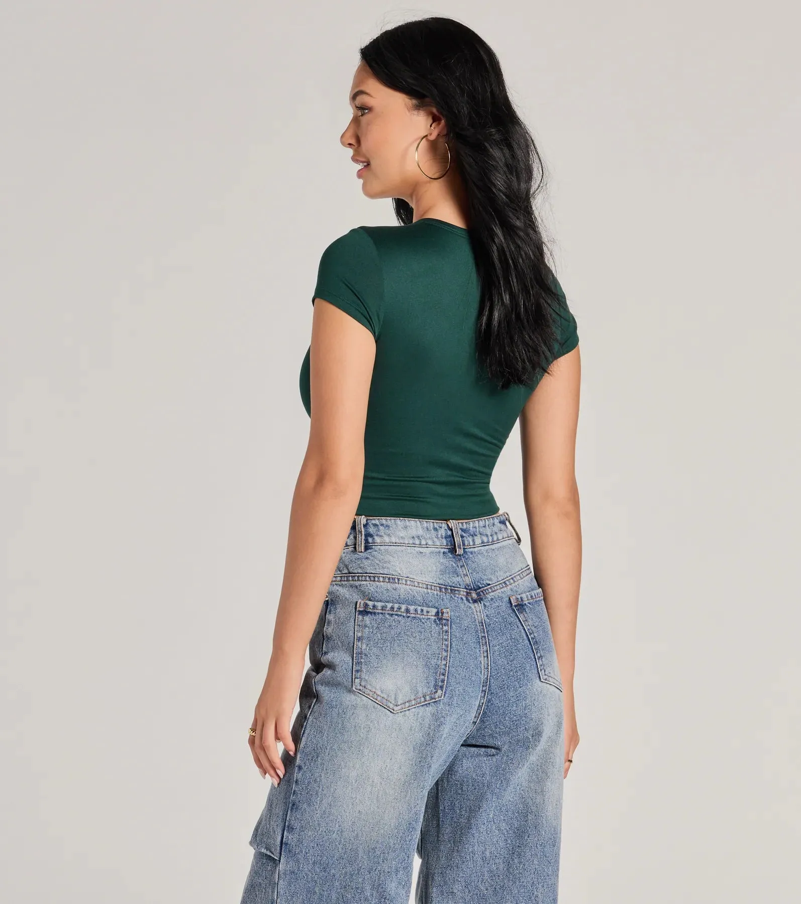 Casual Must-Have Crew Neck Crop Top sold by Windsor product image thumbnail 2
