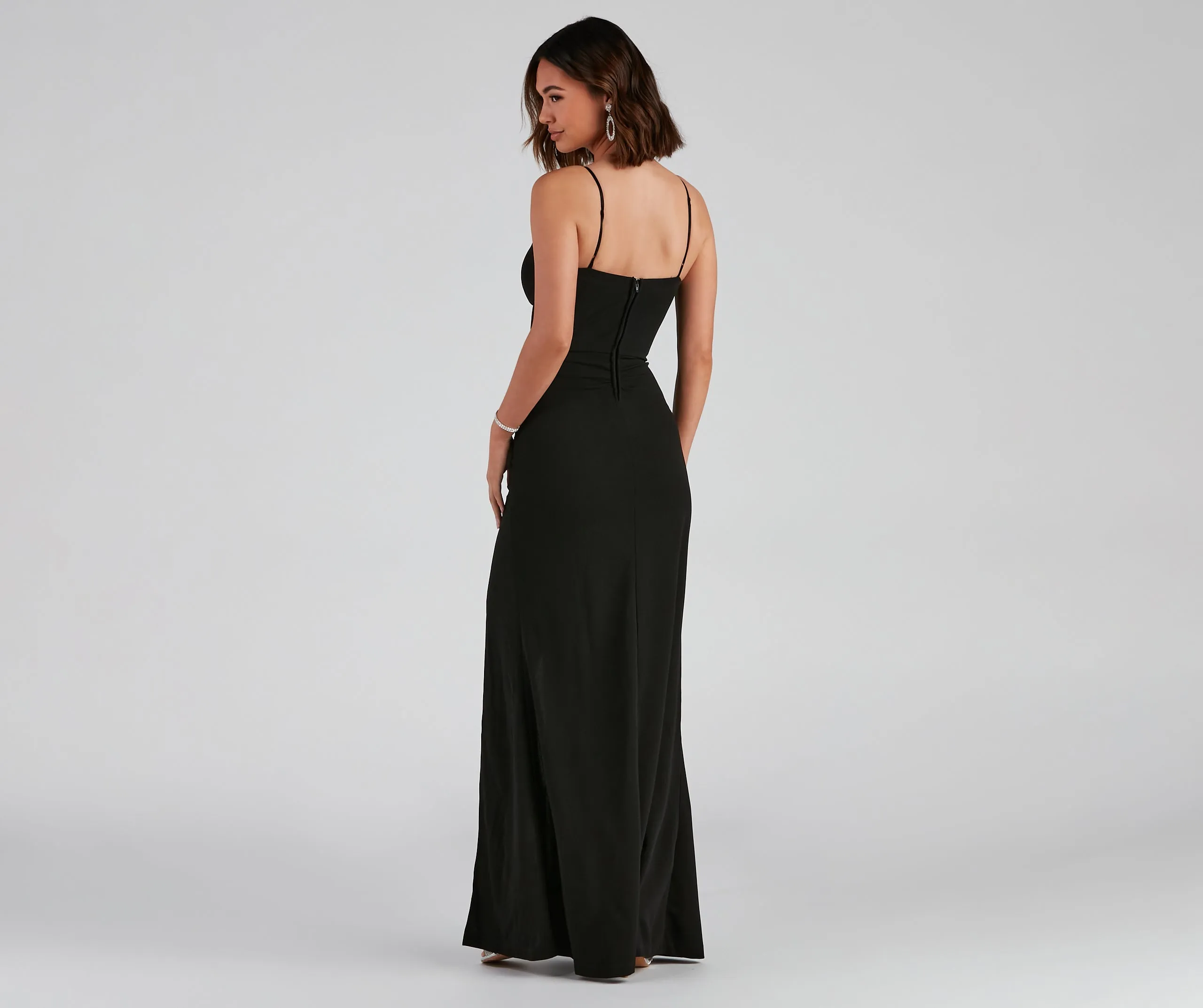 Alexia Formal High Slit Illusion Dress sold by Windsor product image thumbnail 2