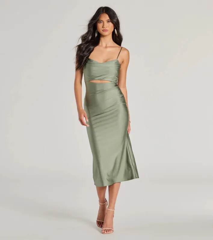 Chic Arrival Cutout Bodycon Midi Dress sold by Windsor