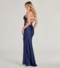 Gemma Sequin Embroidered Lace-Up Mermaid Dress sold by Windsor
