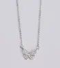 Glam Cutie Dainty Rhinestone Butterfly Charm Necklace sold by Windsor