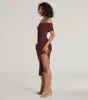 Raise The Bar Ribbed Knit High Slit Midi Dress sold by Windsor