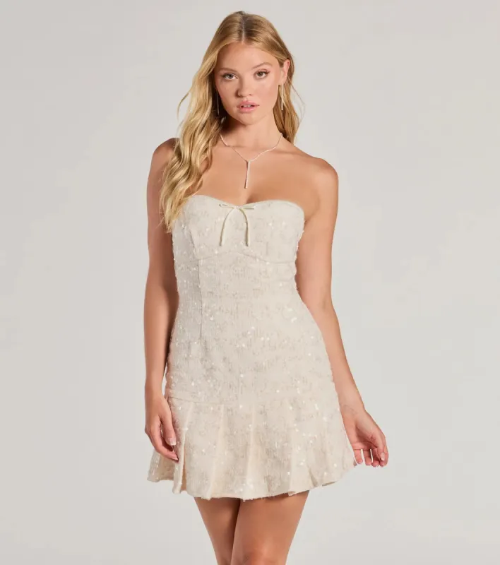 Charming Radiance Drop Waist Sequin Mini Dress sold by Windsor