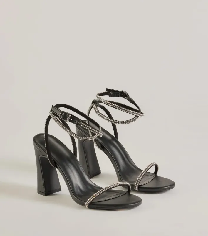 Everlasting Luxe Rhinestone Block Heels sold by Windsor
