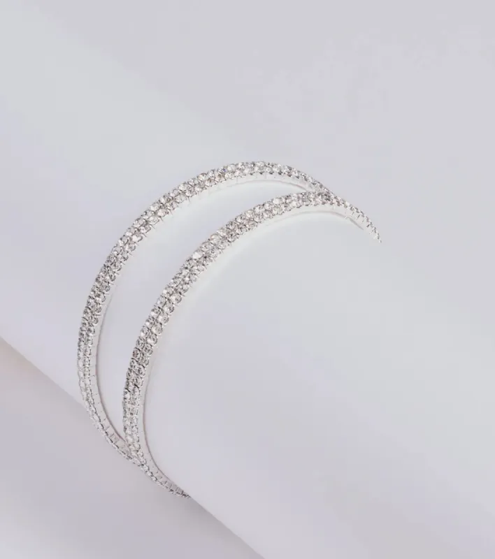 Luxe Status Rhinestone Memory Wire Bracelet sold by Windsor