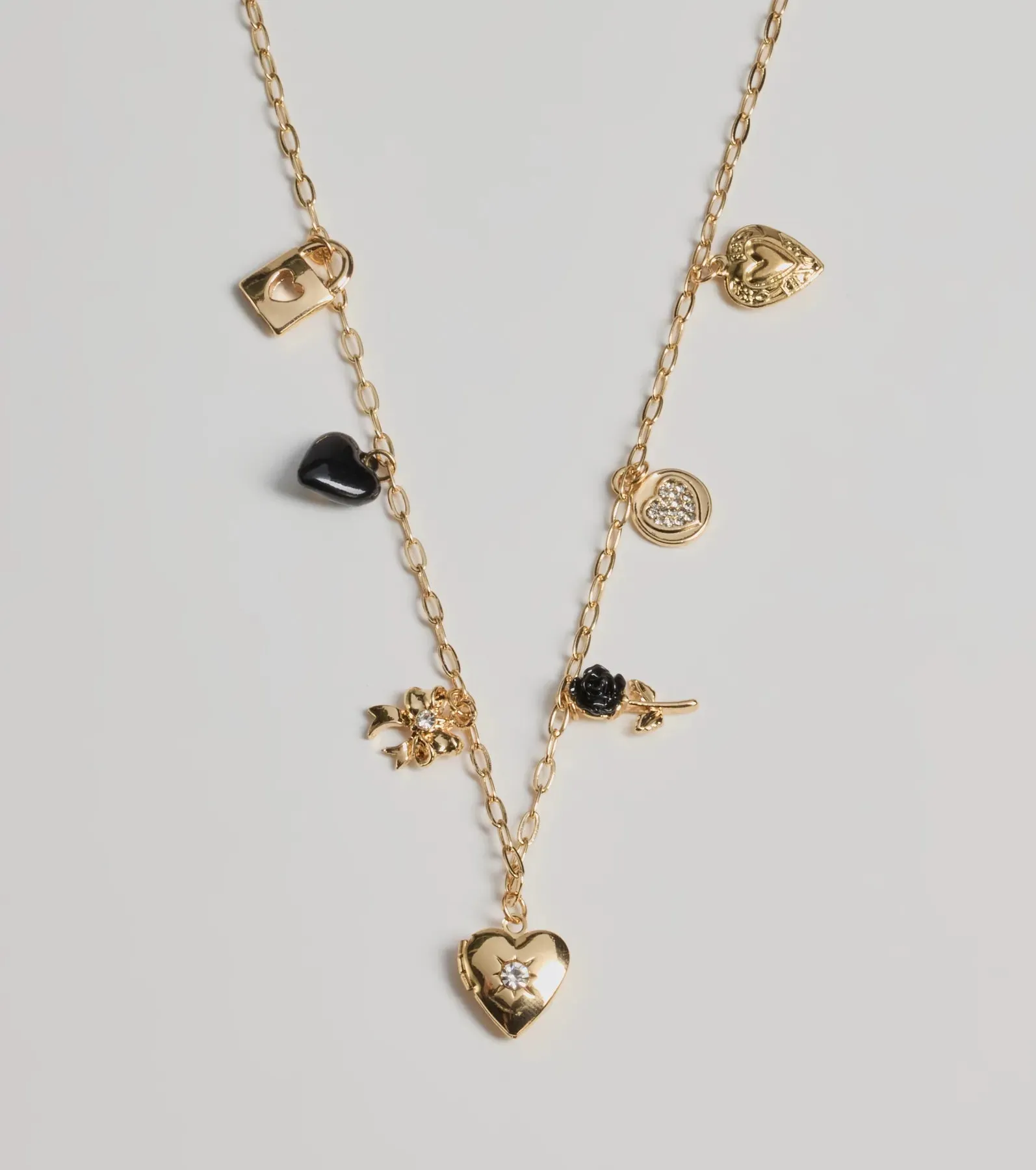 Charming Cutie Heart and Lock Charm Necklace sold by Windsor product image thumbnail 2