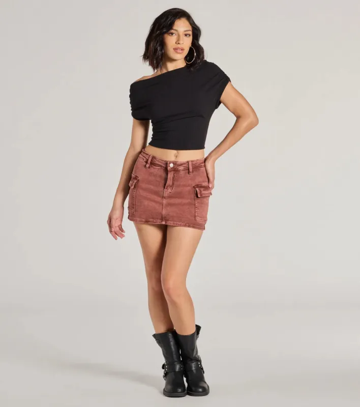 Raise the Bar Mid-Rise Cargo Skort sold by Windsor