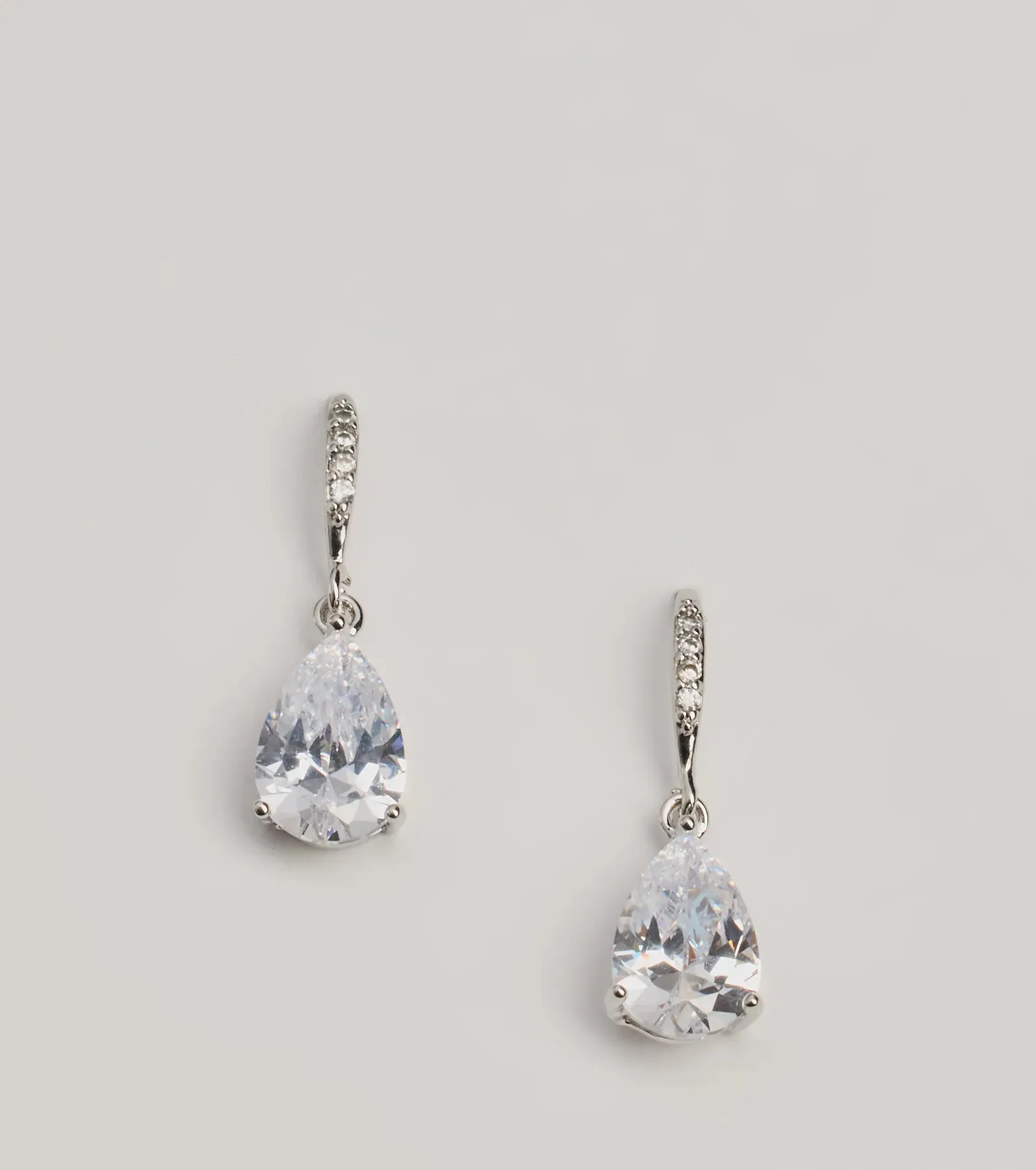 Glam Looks Teardrop Cubic Zirconia Earrings sold by Windsor