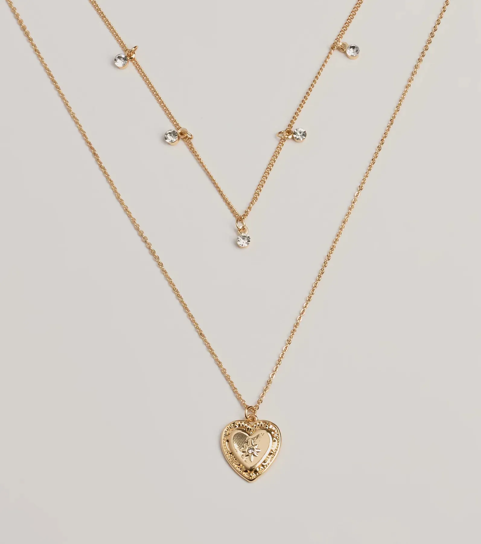 Fall In Love Heart Pendant Layered Necklace sold by Windsor