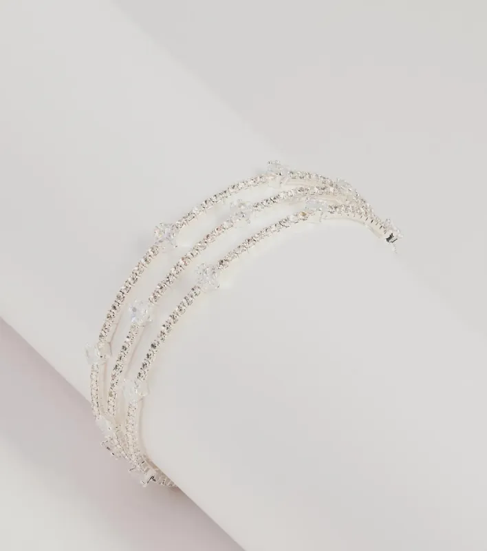 Elevated Energy Rhinestone Memory Wire Bracelet sold by Windsor