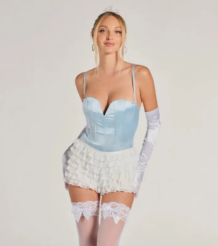 Happily Ever After Satin Bustier Bodysuit sold by Windsor