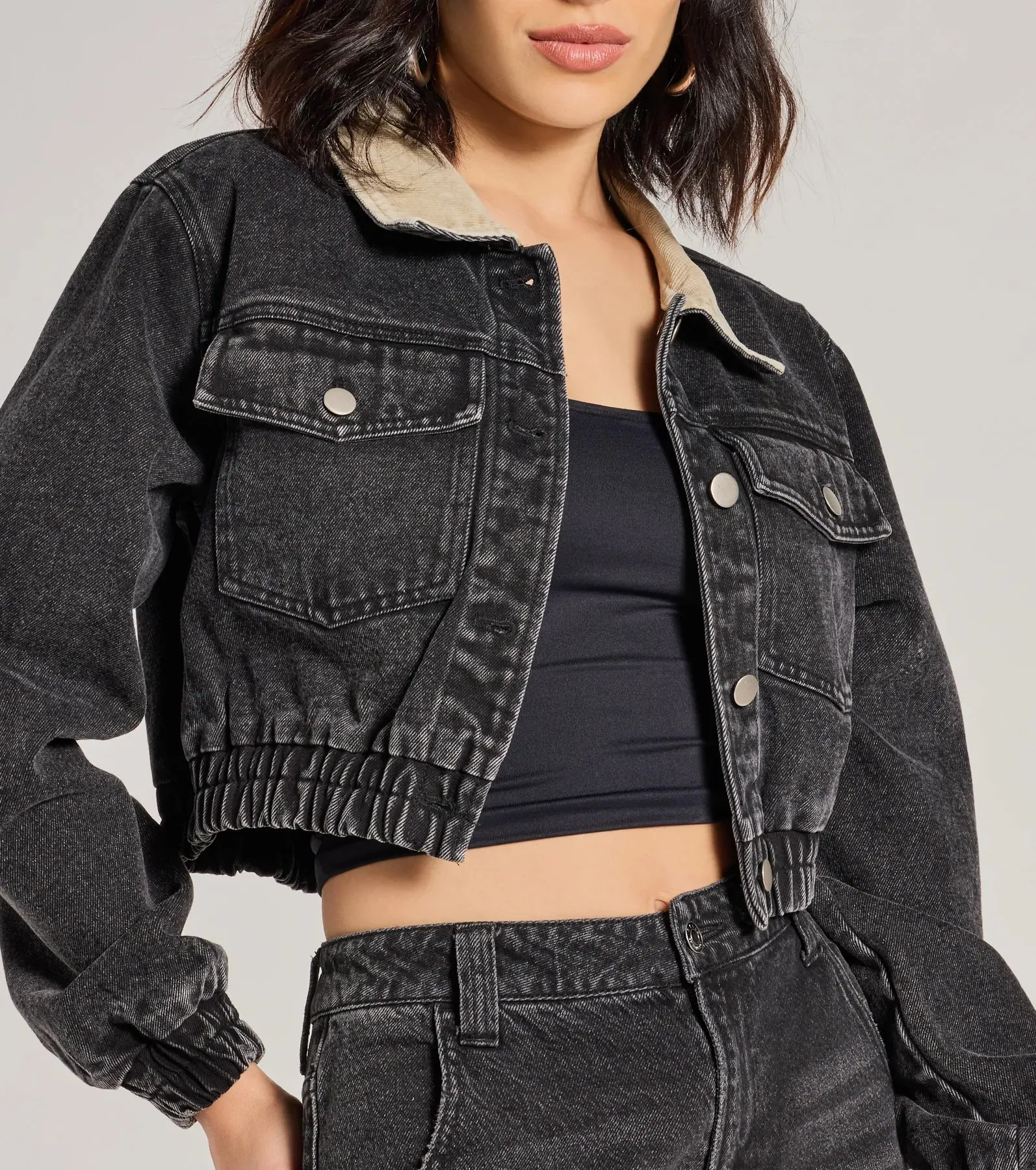 Cool Girl Aesthetic Denim Trucker Jacket sold by Windsor product image thumbnail 4