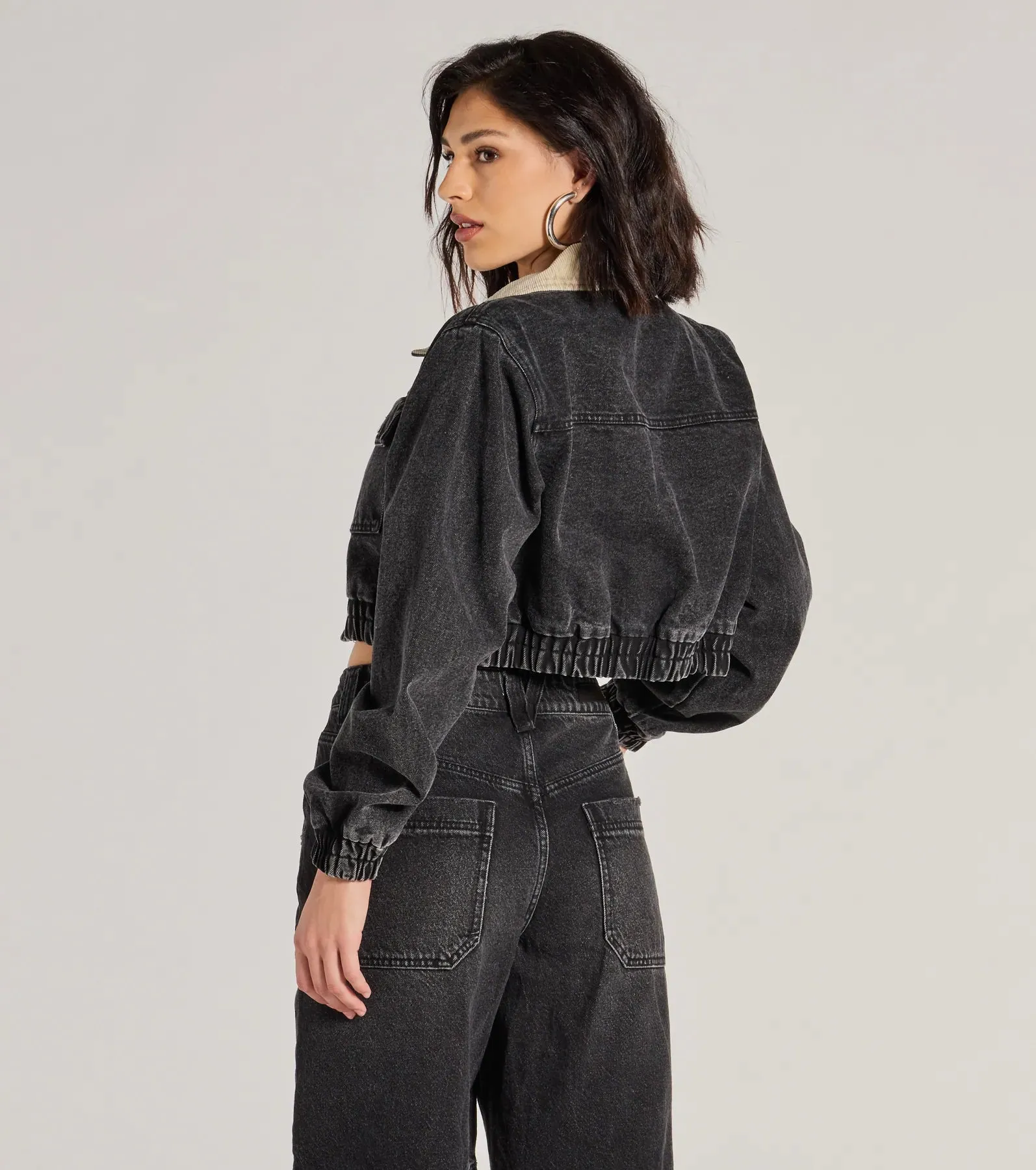 Cool Girl Aesthetic Denim Trucker Jacket sold by Windsor product image thumbnail 2