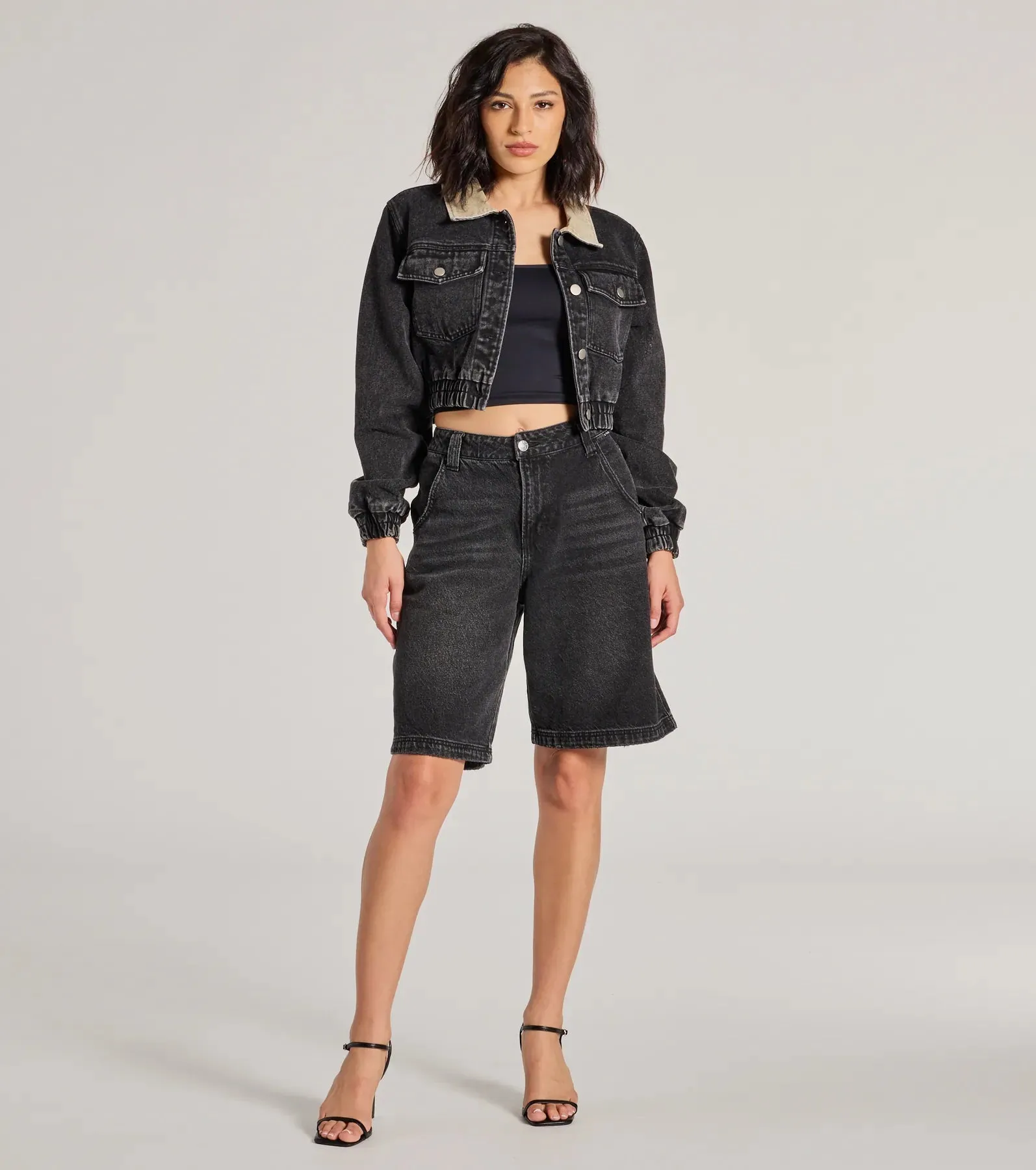 Cool Girl Aesthetic Denim Trucker Jacket sold by Windsor product image thumbnail 3