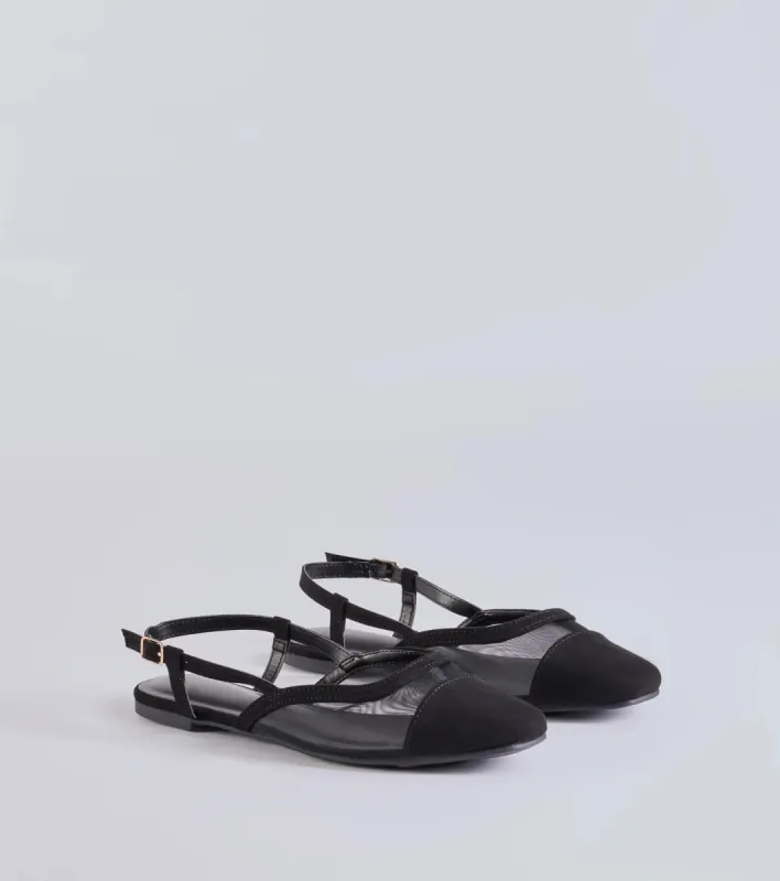 Classically Chic Slingback Colorblock Ballet Flats sold by Windsor