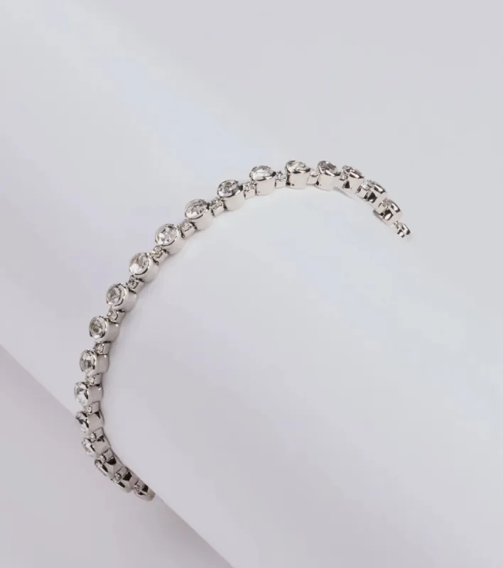 Timelessly Luxe Rhinestone Memory Wire Bracelet sold by Windsor