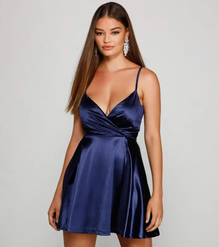 Stunning Style Satin Skater Dress sold by Windsor