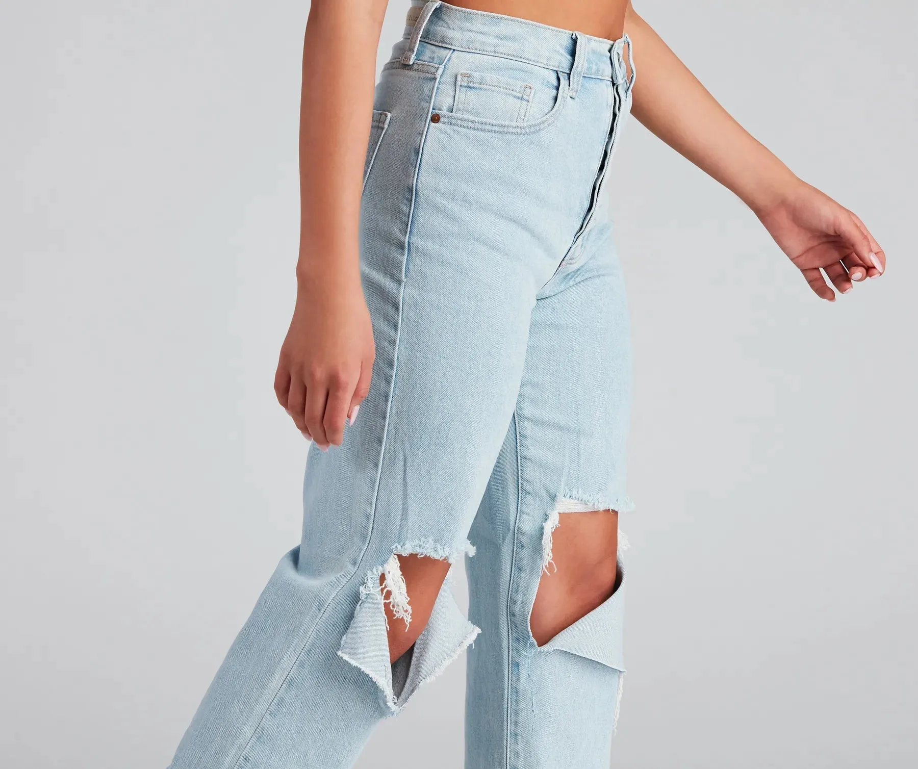 Good Vibes High Rise Boyfriend Jeans sold by Windsor product image thumbnail 4