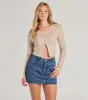 Casual Vibes High Waist Denim Mini Skirt sold by Windsor