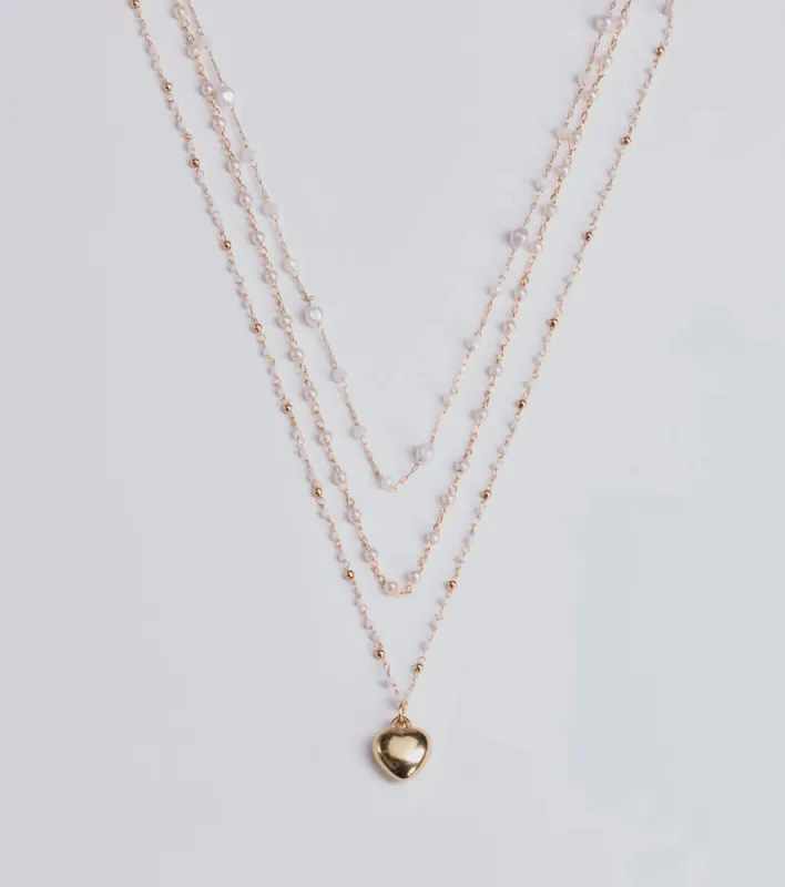 All My Heart Faux Pearl Lariat Pendant Necklace sold by Windsor