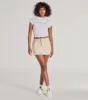 Casual Slay Mid Rise Belted Denim Skort sold by Windsor