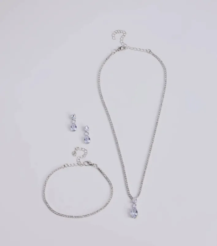 Elegant Impression Rhinestone Necklace Set sold by Windsor