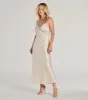 Ethereal Beauty Satin and Lace Long Slip Dress sold by Windsor