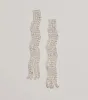 Glam Moment Wavy Rhinestone Fringe Earrings sold by Windsor