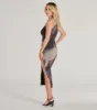 Abstract Marble Sleeveless Mesh Midi Dress sold by Windsor