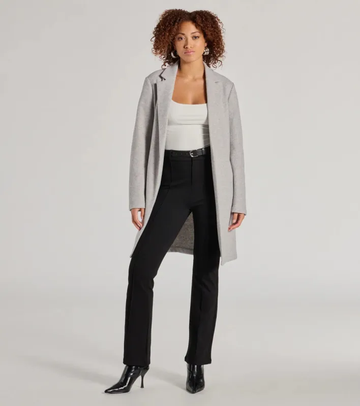 Modern Muse Ponte Knit Belted Tapered Pants sold by Windsor