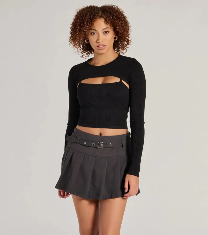 Snuggle Worthy Ribbed Knit Long Sleeve Topper sold by Windsor