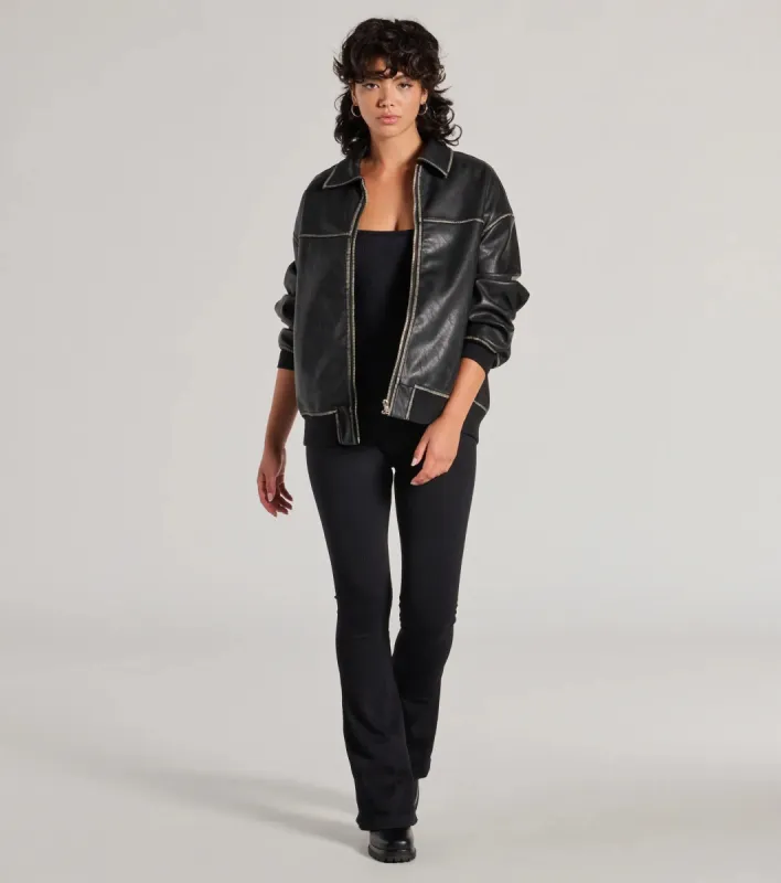 Stylish Strut Seamless Knit Flared Leg Catsuit sold by Windsor