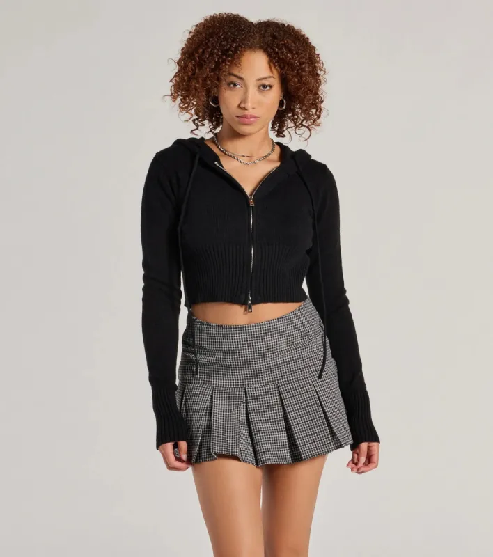 Trend Factor Plaid Drop Waist Skater Skort sold by Windsor