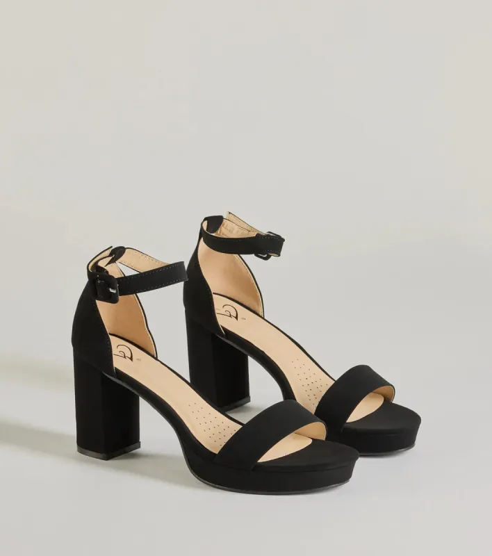 Elevated Glam Platform Block Heels sold by Windsor