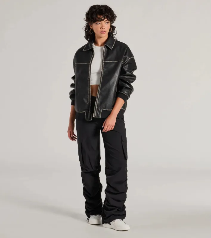 Good Vibes Era Mid-Rise Twill Cargo Pants sold by Windsor