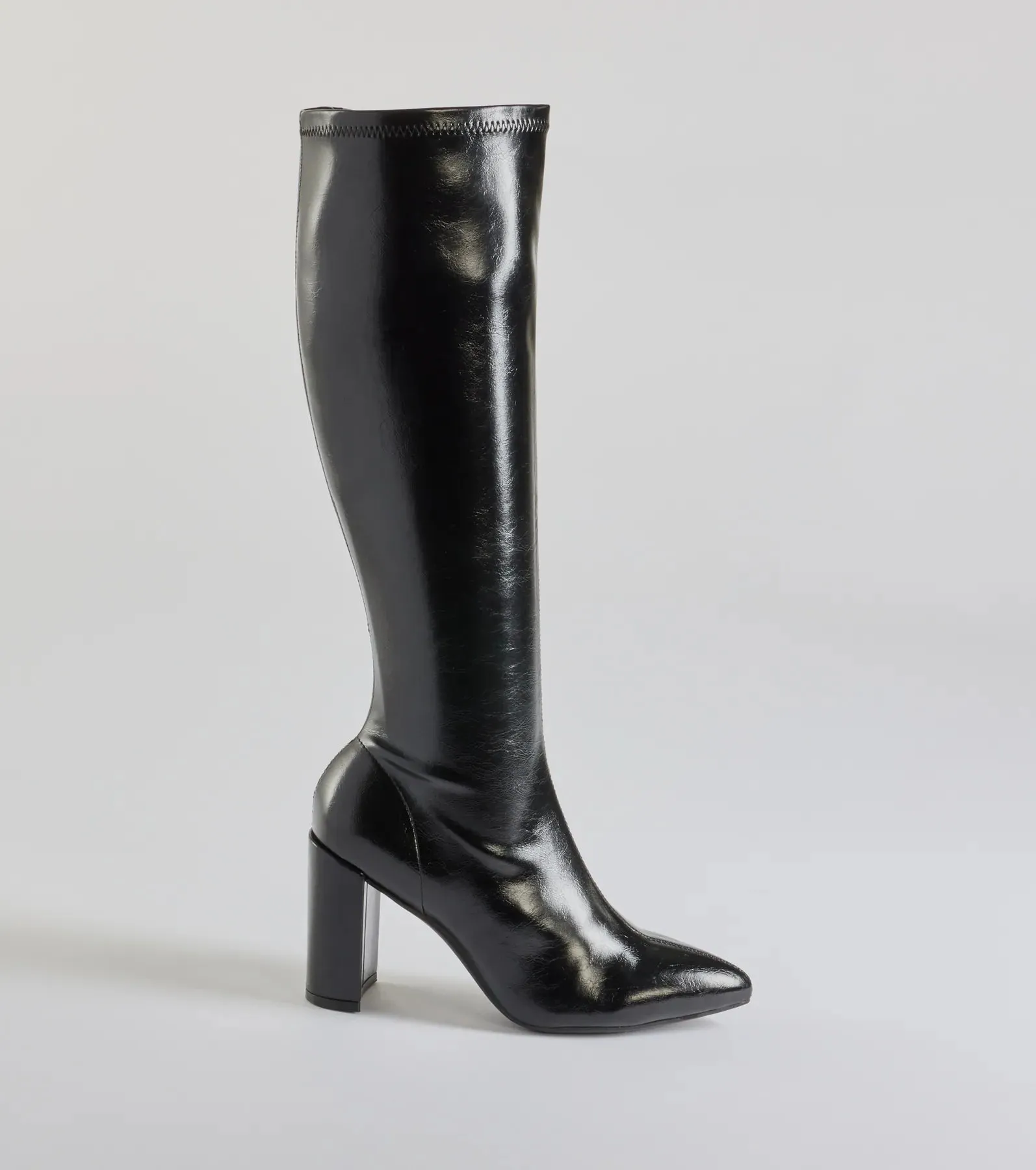 Sleek Strut Faux Leather Under-The-Knee Boots sold by Windsor product image thumbnail 2