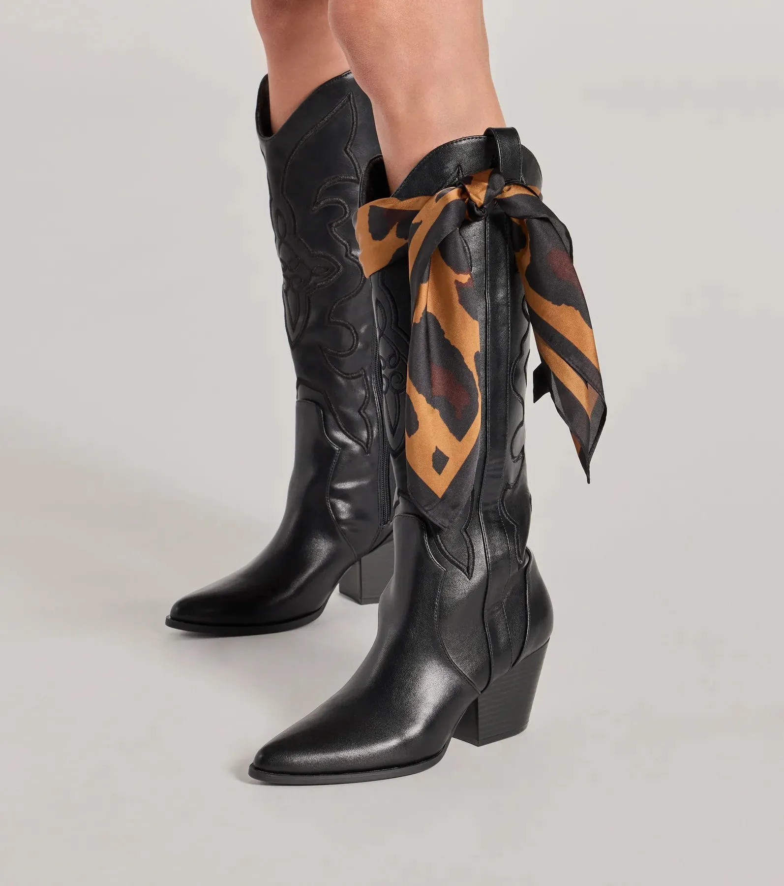 Fierce Diva Leopard Print Satin Scarf sold by Windsor product image thumbnail 2