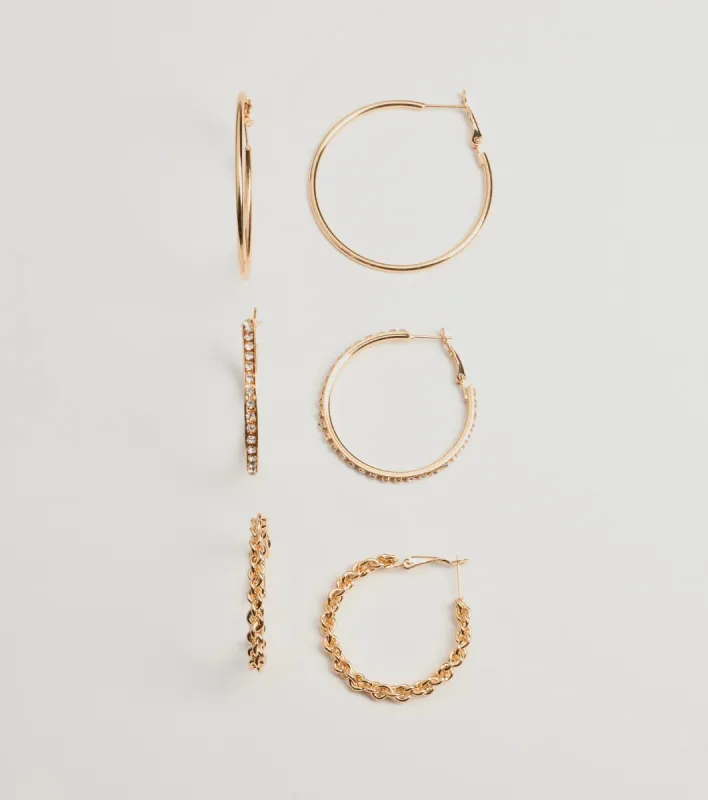 Perfect Balance Hoop Earrings Set sold by Windsor