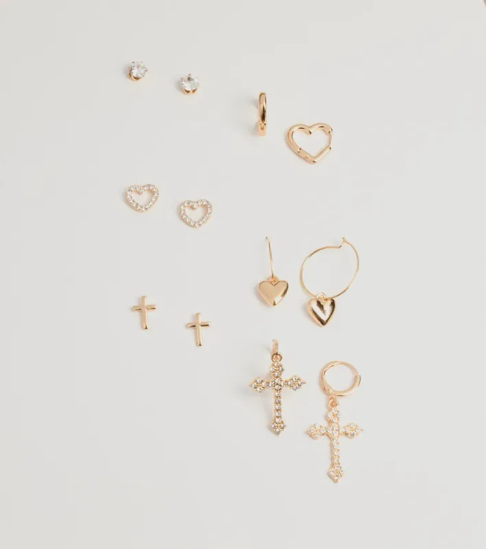 Adorable Trend Stud And Hoop Earrings Set sold by Windsor