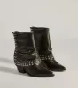 Stylishly Studded Faux Leather Fold-Over Booties sold by Windsor