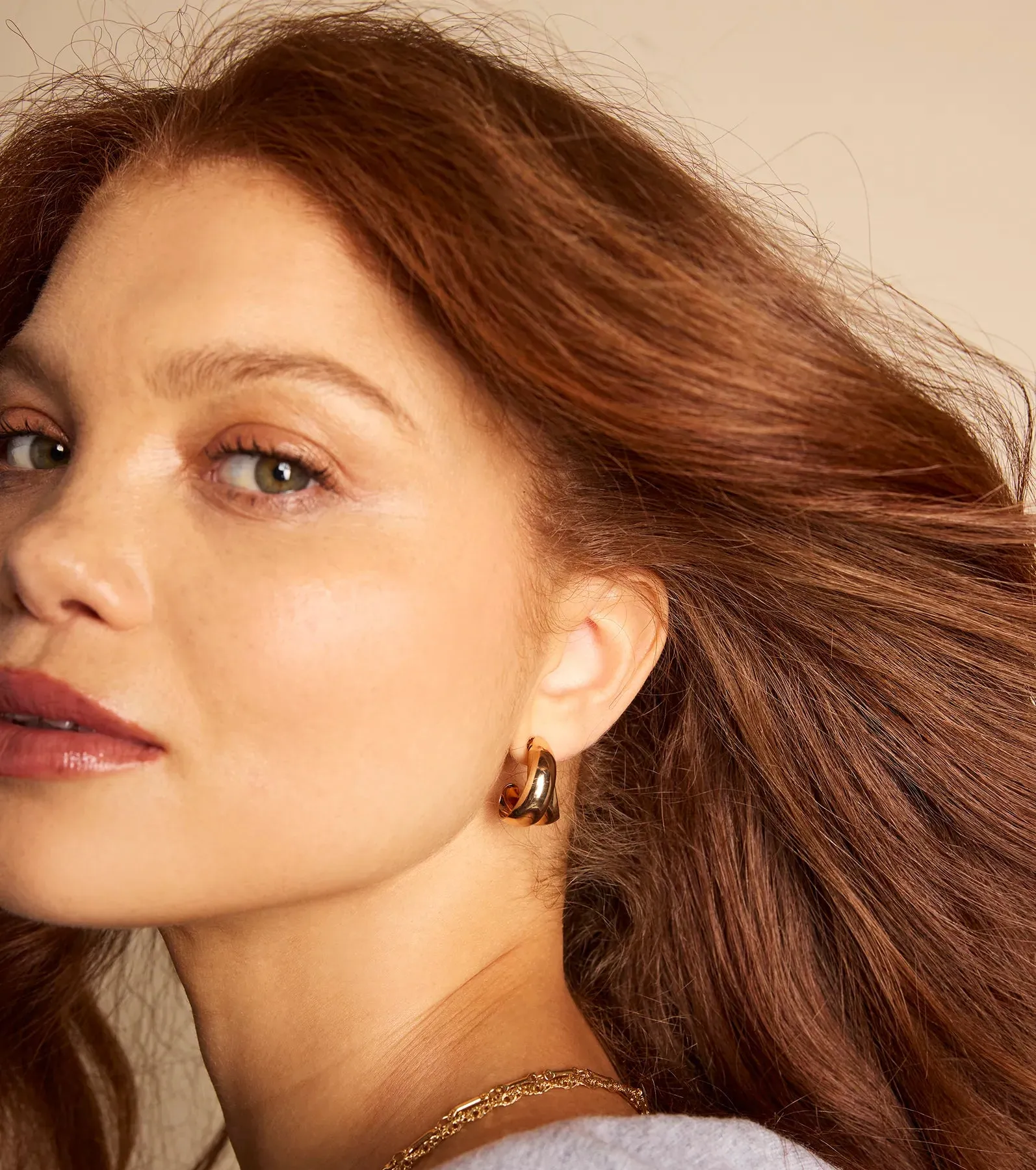 Sleek Allure Curved Open Hoop Earrings sold by Windsor product image thumbnail 2