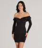 Charming Muse Off-The-Shoulder Ruffled Mini Dress sold by Windsor