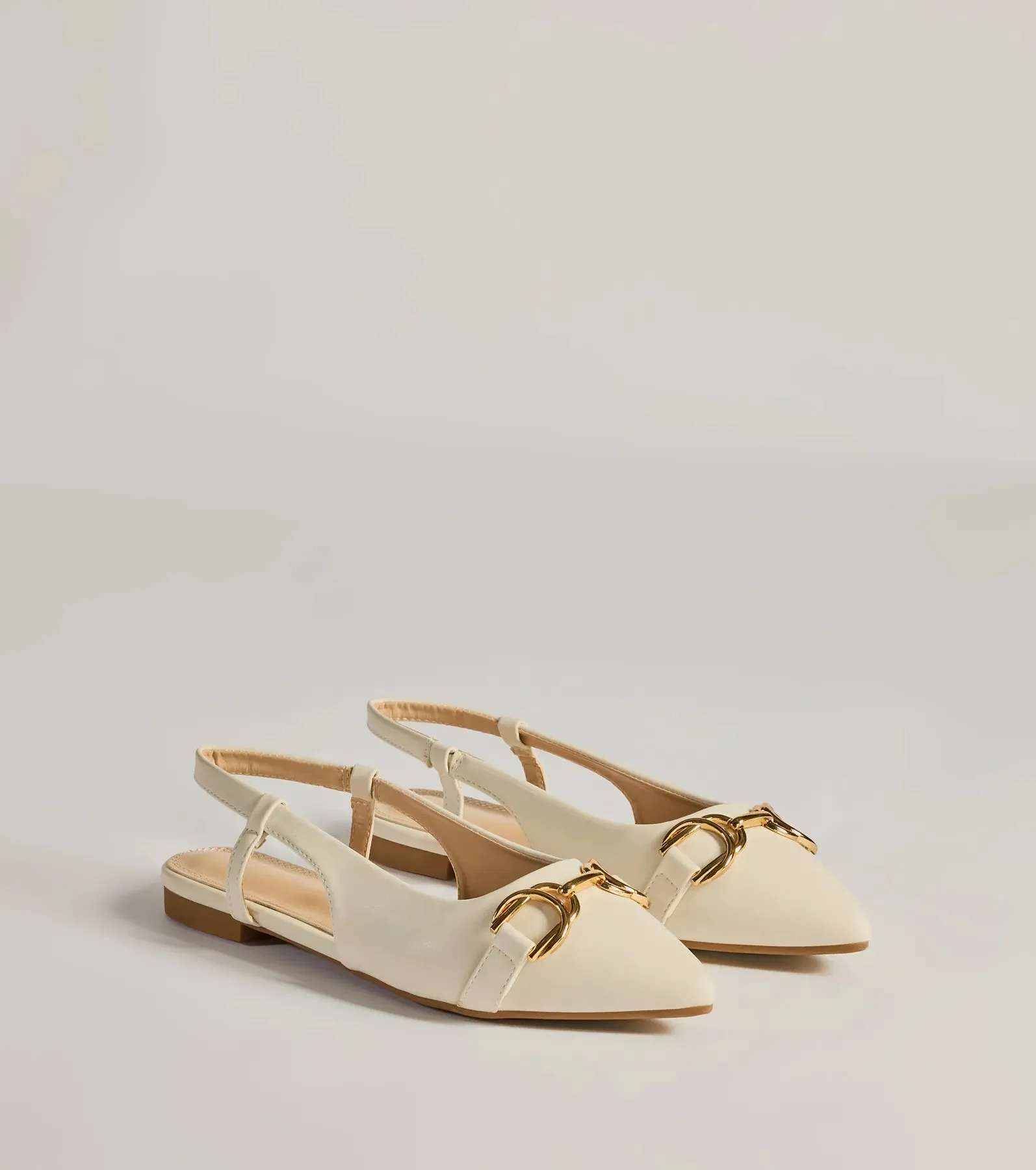 Luxe Allure Pointed-Toe Faux Leather Flats sold by Windsor