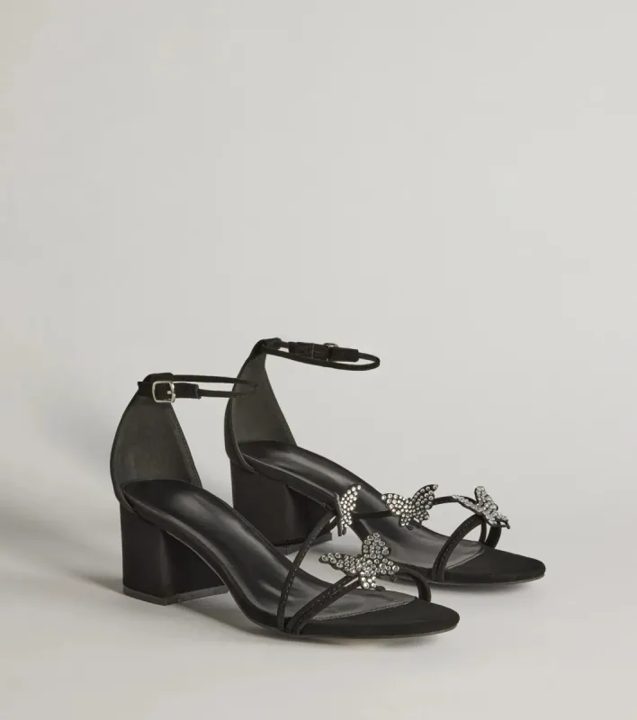 All The Feels Studded Butterfly Block Heels sold by Windsor