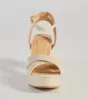 Trendy Moment Faux Croc-Embossed Criss-Cross Platform Heels sold by Windsor
