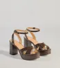 Trendy Moment Faux Croc-Embossed Criss-Cross Platform Heels sold by Windsor